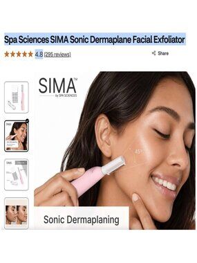 NIB: SPA SCIENCES SIMA Patented Sonic Dermaplane Hair & Dead Skin Removal System